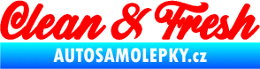 Samolepka Clean & Fresh nápis Fluorescentní červená