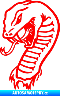 Samolepka Cobra levá Fluorescentní červená