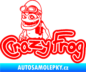 Samolepka Crazy frog 002 žabák Fluorescentní červená