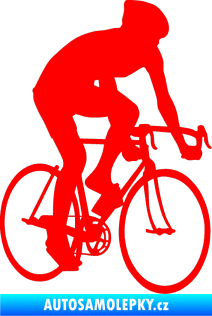 Samolepka Cyklista 001 pravá Fluorescentní červená
