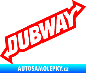 Samolepka Dübway 002 Fluorescentní červená