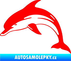 Samolepka Delfín 002 levá Fluorescentní červená