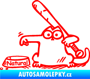 Samolepka Dolej natural levá Fluorescentní červená