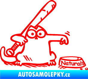 Samolepka Dolej natural pravá Fluorescentní červená