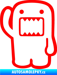 Samolepka Domo 001 levá hello Fluorescentní červená