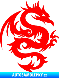 Samolepka Dragon 015 pravá Fluorescentní červená