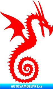 Samolepka Dragon 020 pravá Fluorescentní červená