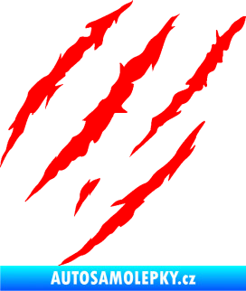 Samolepka Drápanec 004 levá Fluorescentní červená
