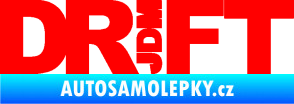 Samolepka Drift 008  nápis JDM Fluorescentní červená