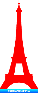 Samolepka Eifelova věž 001 Fluorescentní červená