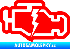 Samolepka Engine fail 001 motor Fluorescentní červená