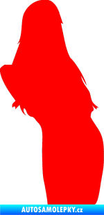 Samolepka Erotická žena 005 pravá Fluorescentní červená