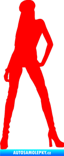 Samolepka Erotická žena 022 levá Fluorescentní červená