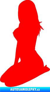 Samolepka Erotická žena 032 levá Fluorescentní červená