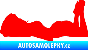 Samolepka Erotická žena 034 levá Fluorescentní červená