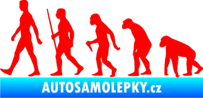 Samolepka Evoluce 001 levá Fluorescentní červená