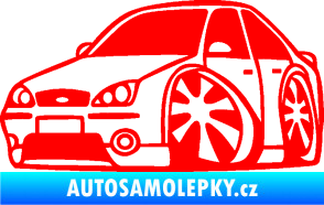 Samolepka Ford Mondeo karikatura levá Fluorescentní červená
