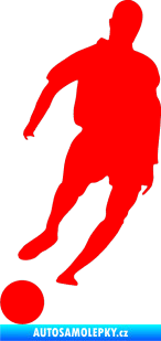 Samolepka Fotbalista 007 levá Fluorescentní červená