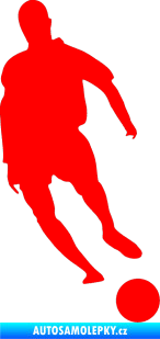 Samolepka Fotbalista 007 pravá Fluorescentní červená
