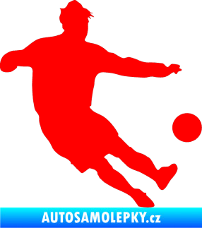 Samolepka Fotbalista 008 pravá Fluorescentní červená