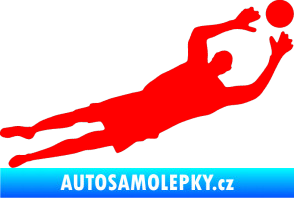 Samolepka Fotbalista 026 pravá brankář Fluorescentní červená