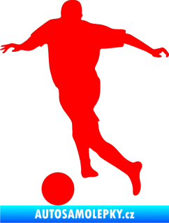 Samolepka Fotbalista 030 levá Fluorescentní červená