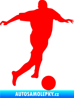 Samolepka Fotbalista 030 pravá Fluorescentní červená