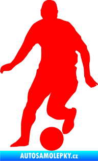Samolepka Fotbalista 046 levá Fluorescentní červená