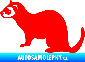 Samolepka Fretka 001 levá Fluorescentní červená