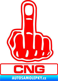 Samolepka Fuck off CNG Fluorescentní červená