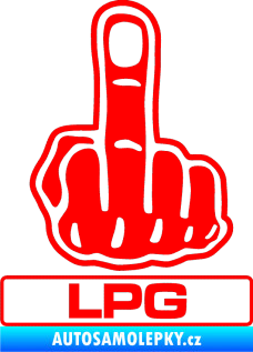 Samolepka Fuck off LPG Fluorescentní červená