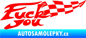 Samolepka Fuck you Fluorescentní červená