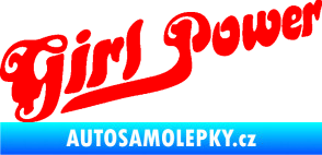 Samolepka Girl Power nápis Fluorescentní červená