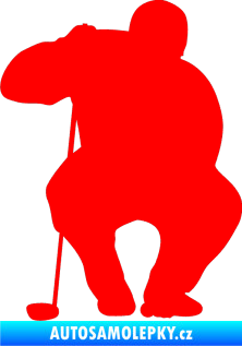 Samolepka Golfista 006 levá Fluorescentní červená