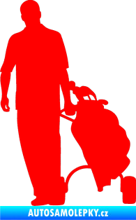 Samolepka Golfista 009 levá Fluorescentní červená