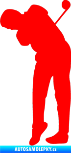 Samolepka Golfista 013 levá Fluorescentní červená