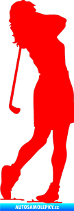 Samolepka Golfistka 015 levá Fluorescentní červená