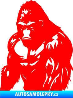 Samolepka Gorila 004 levá Fluorescentní červená