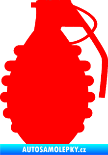 Samolepka Granát 002 pravá Fluorescentní červená
