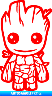 Samolepka Groot 002 levá baby Fluorescentní červená