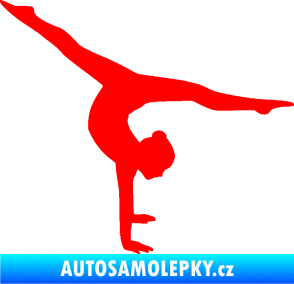 Samolepka Gymnastka 005 pravá Fluorescentní červená