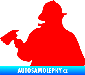 Samolepka Hasič 004 levá Fluorescentní červená