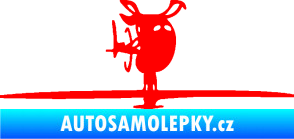 Samolepka Helikoptéra model 001 pravá Fluorescentní červená