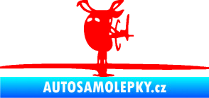 Samolepka Helikoptéra model 001 levá Fluorescentní červená