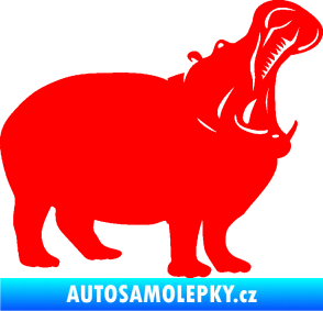 Samolepka Hroch 002 pravá Fluorescentní červená