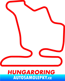 Samolepka Okruh Hungaroring Fluorescentní červená