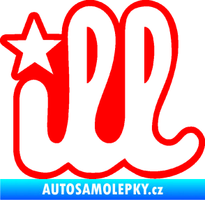 Samolepka ILL 002 Fluorescentní červená