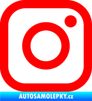 Samolepka Instagram logo Fluorescentní červená