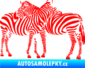 Samolepka Interiér 019 levá zebry Fluorescentní červená