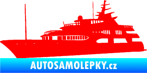 Samolepka Jachta 004 levá Fluorescentní červená